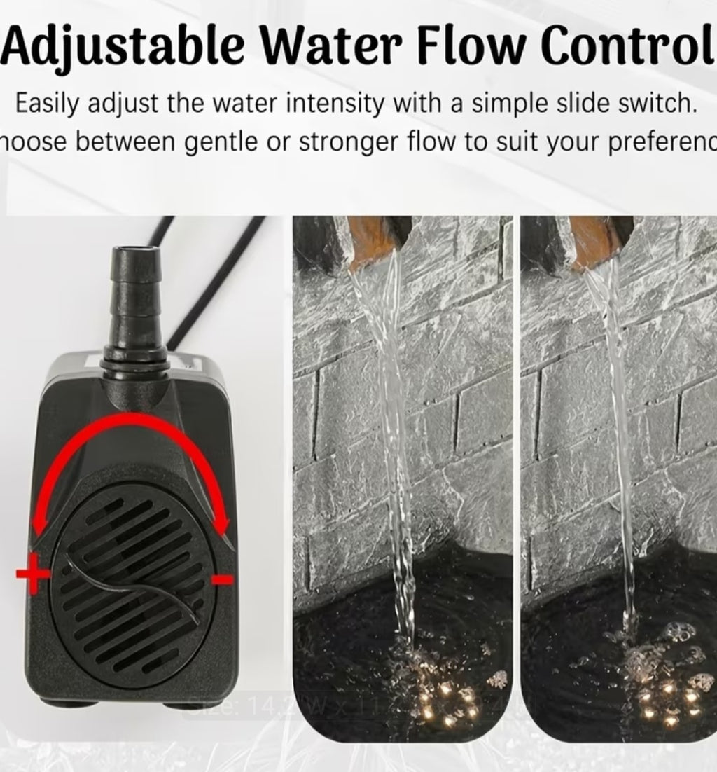 Modern Outdoor Water Fountain with LED Lights – Cascading Garden Waterfall Feature for Patio, Yard & Backyard